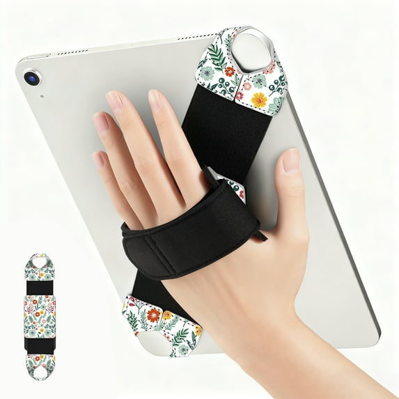 Fintie Universal Hand Strap Holder for 9-10 Inch Tablets eReaders, 360 Degrees Swivel PU Leather Handle Grip for iPad, Galaxy Tab 9.7" 10" 10.1" 10.2" Tablet