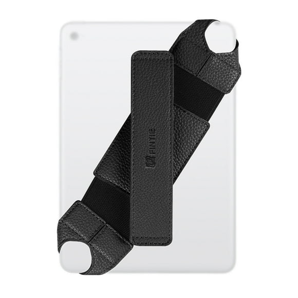 Fintie Universal Tablet Hand Strap Holder for 7"- 8" Tablets - PU Leather Handle Grip with Elastic Belt, Black