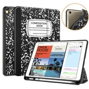 Fintie iPad Air 3 2019 / iPad Pro 10.5 2017 TPU SlimShell Case Cover with Pencil Holder, Composition Book