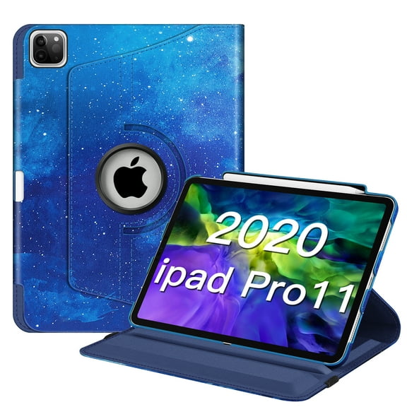Fintie iPad Pro 11 Case 2020 360 Degree Rotating Stand Cover with Pencil Holder Auto Sleep/Wake, Starry Sky
