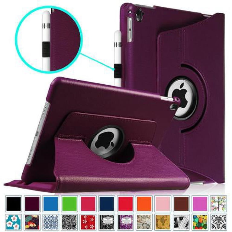 Fintie Folio Case For IPad Pro 9.7-inch (2016) - Multi-Angle Stand With Pocket, Pencil Holder, Auto Wake/Sleep In Purple