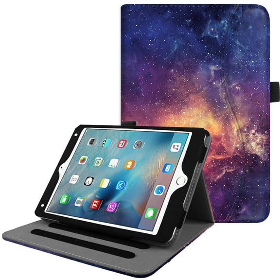 Fintie iPad mini 4 Case with Pocket - Multi-Angle Viewing Cover with Corner Protection, Galaxy