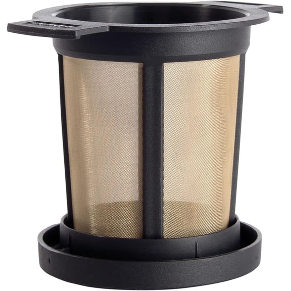 Finum Reusable Stainless Steel Coffee and Tea Infusing Mesh Brewing Basket, Medium, Black