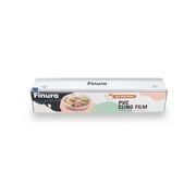 Finura Foodservice Plastic Wrap Film, Serrated Cutter, BPA Free, Antifog, Optimum Cling, Microwave and Freezer Safe, Food & Commercial Use 1500 ft² (sq. ft.) (18 in x 1000 ft)