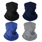 Finvizo 4 Pack Neck Gaiter Face Covering Gator Mask Bandana Cooling Mask for Outdoor Protection