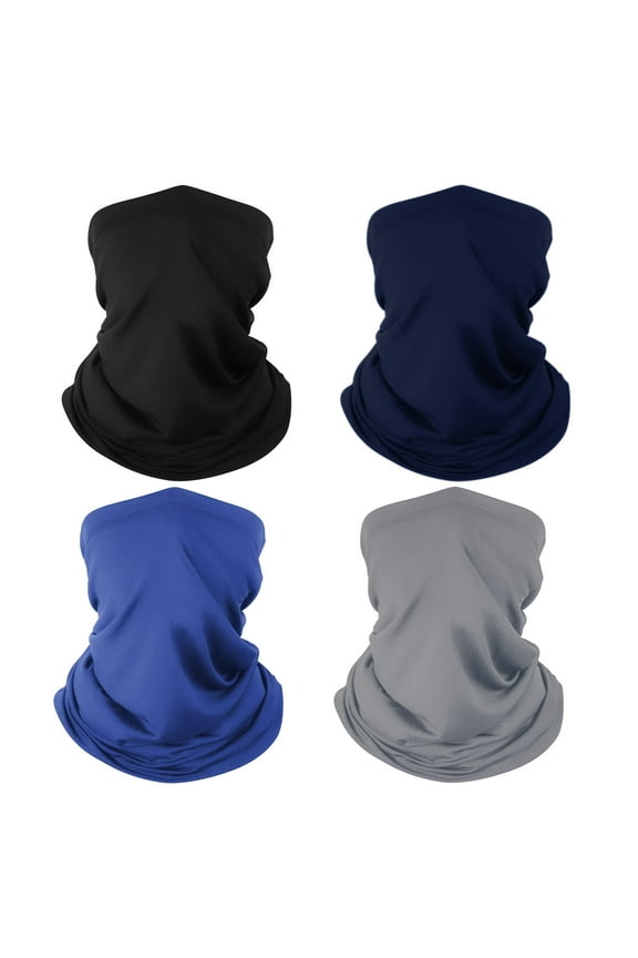 4 Pack Neck Gaiter Face Covering Gator Mask Bandana Cooling Mask for Outdoor Protection