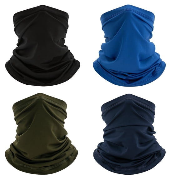 Finvizo 4 Pack Neck Gaiter Face Covering Gator Mask Bandana Cooling Mask for Outdoor Protection