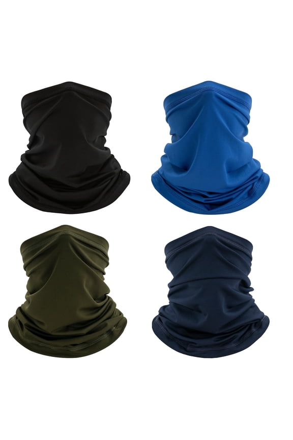 4 Pack Neck Gaiter Face Covering Gator Mask Bandana Cooling Mask for Outdoor Protection