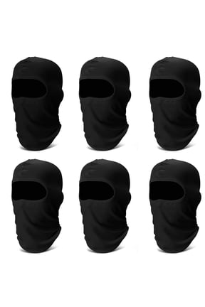 6 Pack Balaclava Ski Face Mask Cooling Neck Gaiter Full Head Mask Face Cover