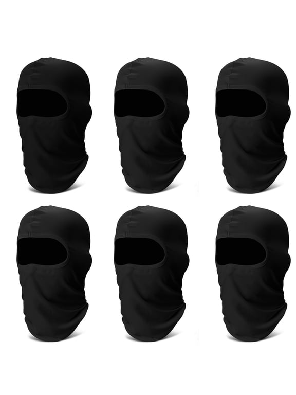 6 Pack Balaclava Ski Face Mask Cooling Neck Gaiter Full Head Mask Face Cover