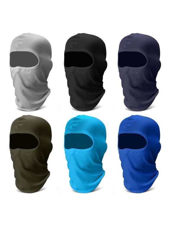 6 Pack Balaclava Ski Face Mask Cooling Neck Gaiter Full Head Mask Face Cover