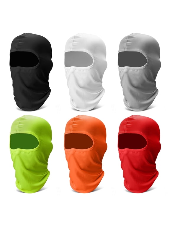 6 Pack Balaclava Ski Face Mask Cooling Neck Gaiter Full Head Mask Face Cover