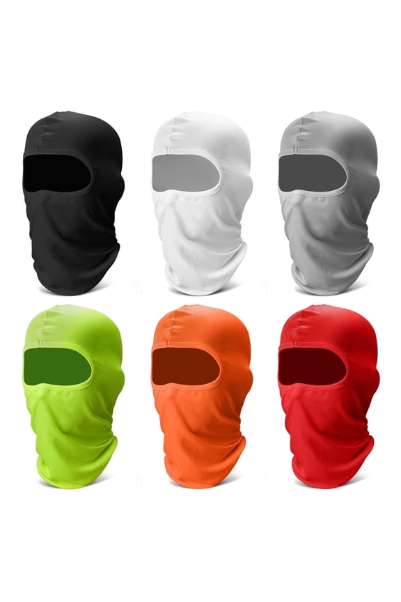 6 Pack Balaclava Ski Face Mask Cooling Neck Gaiter Full Head Mask Face Cover