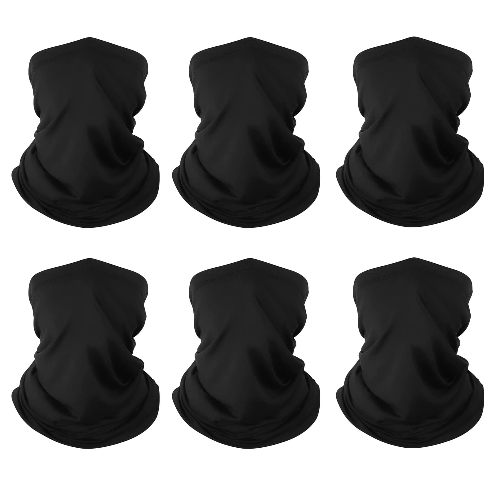 Finvizo 6 Pack Neck Gaiter Bandana Face Mask Cooling Gator Mask Face Cover Neck Scarf