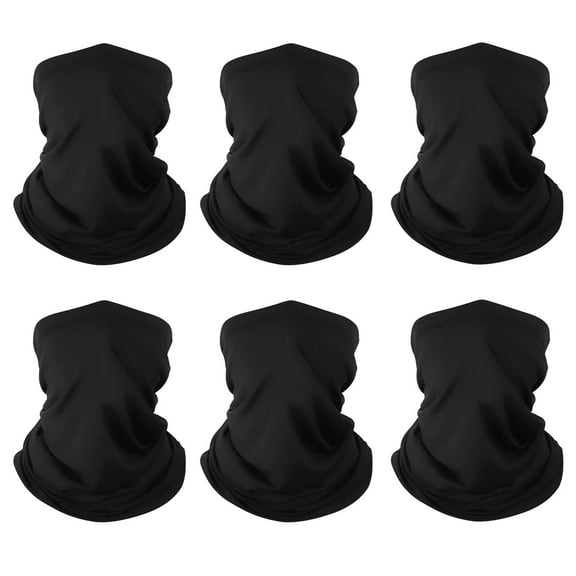 Finvizo 6 Pack Neck Gaiter Bandana Face Mask Cooling Gator Mask Face Cover Neck Scarf