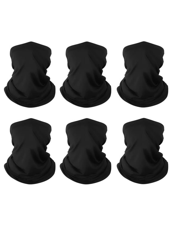 6 Pack Neck Gaiter Bandana Face Mask Cooling Gator Mask Face Cover Neck Scarf