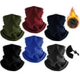 Finvizo 6 Pack Winter Neck Warmer Fleece Neck Gaiter Windproof Face