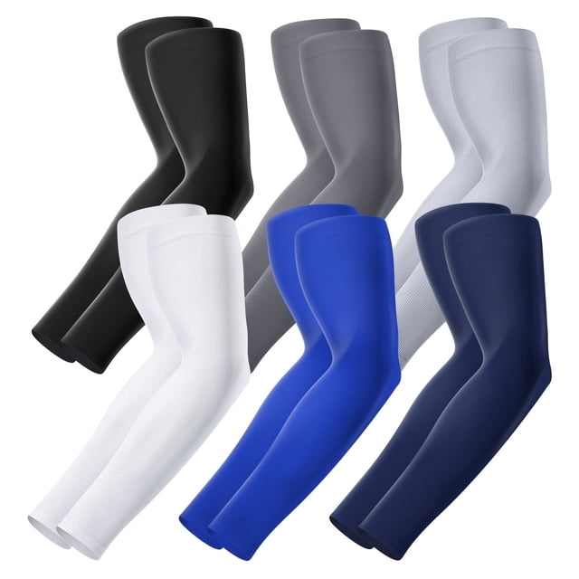 Finvizo 6 Pairs Sun Protection Sleeves to Cover Arms Cooling Sports ...