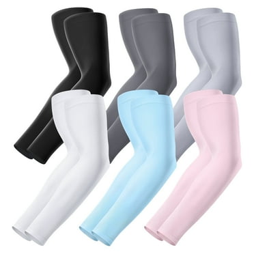 Finvizo 6 Pairs Sun Protection Sleeves to Cover Arms Cooling Sports Compression Arm Sleeves for Men Women