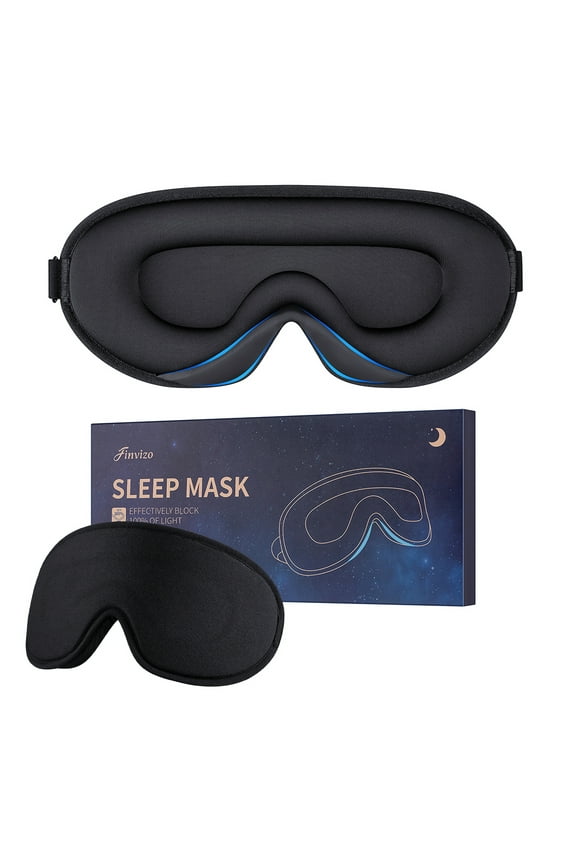 Sleep Mask for Adult Blindfold Silk Eye Mask Cover, Black