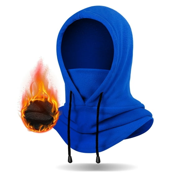 Finvizo Winter Balaclava Ski Mask: Hood Hats Fleece Balaclava Face Mask Men Women Warm Face Cover for Cold Weather Gear, Klein Blue