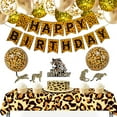 thumbnail image 1 of Finypa Cheetah Happy Birthday Banner Party Decorations, 1 of 2