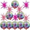 thumbnail image 1 of Finypa Huge Explosion Star Party Balloons, Aluminum Foil, Pink Disco Theme, 6.7 oz, 15 Count, 1 of 3