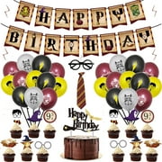 Finypa Magical Wizard Birthday Decorations with Wizards Glasses