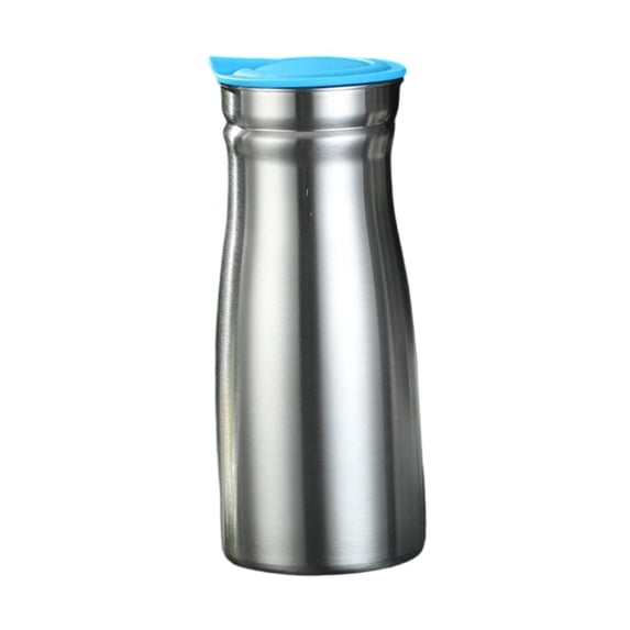 Fiocias 0.8L Insulated Stainless Steel Coffee Carafe Cold Beverage Pitcher Water Pitcher Blue no handle