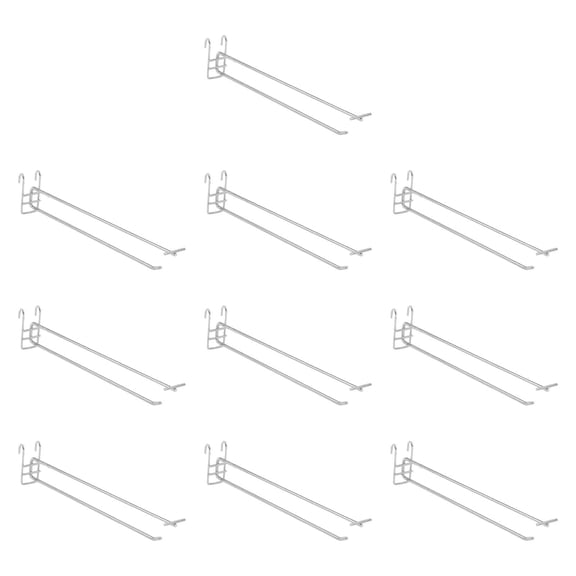 Fiocias 10 Pieces Grid Hooks Gridwall Panel Hooks Wall Organizers Metal for Display Grid 30cm