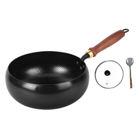 Fiocias 11 inch Wok Pan Cooking Wok Professional Premium Practical for Gas and Induction Free Gifts Included
