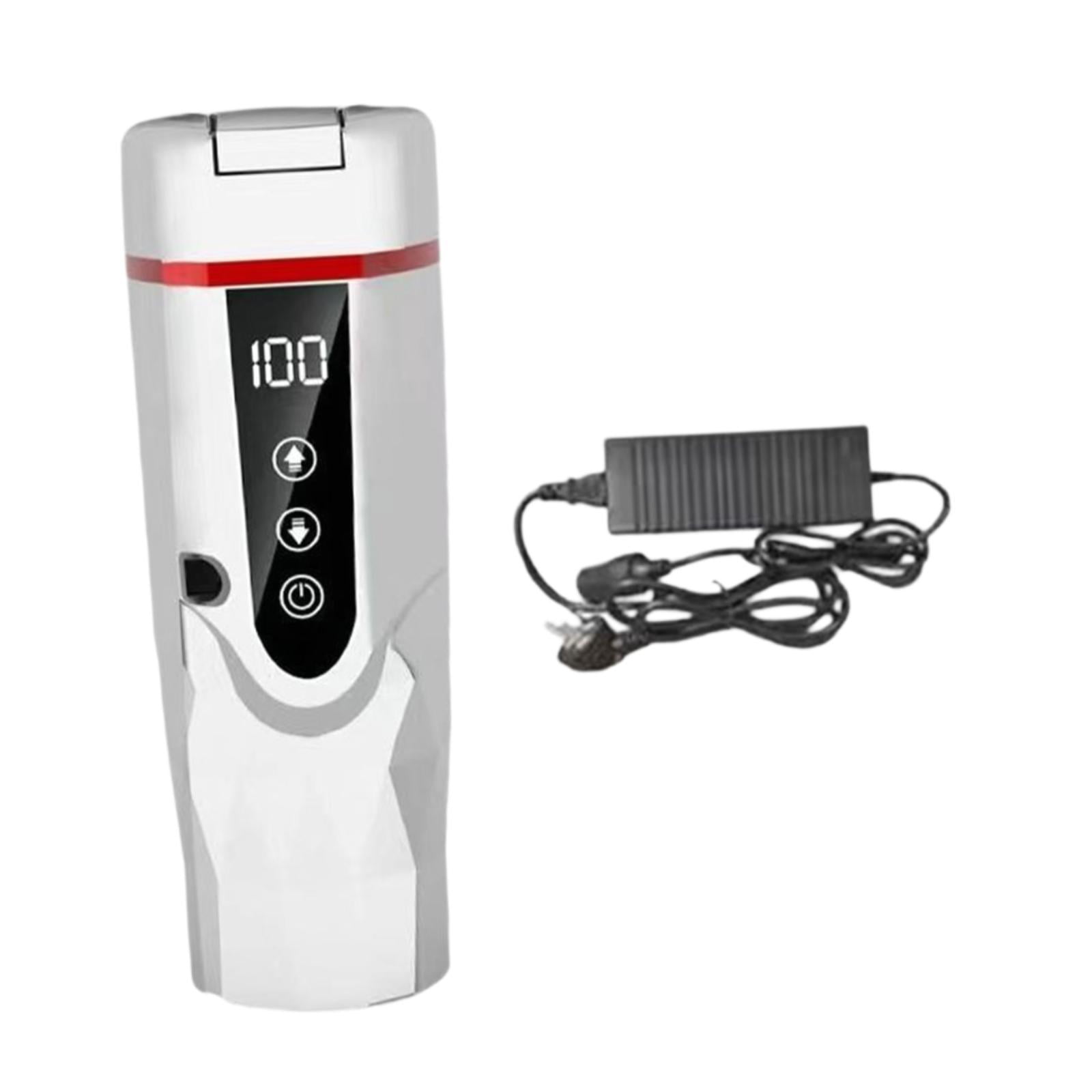 Fiocias 12 V 24 V Car Heated Mug Car Electric Kettle for Brewing Coffee Milk RV White