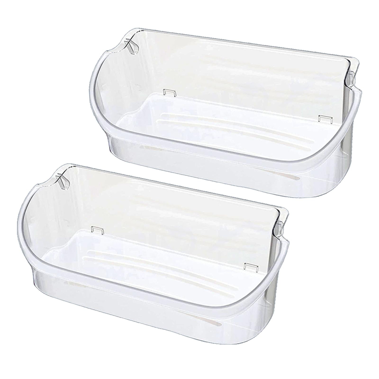 Fiocias 2 Pieces Refrigerator Door Bin Food Storage Container Fridge Drawers for Kitchen