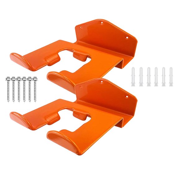 Fiocias 2 Pieces Weedeater Hanger with Screws Wall Mounted Grass Trimmer Rack for Power