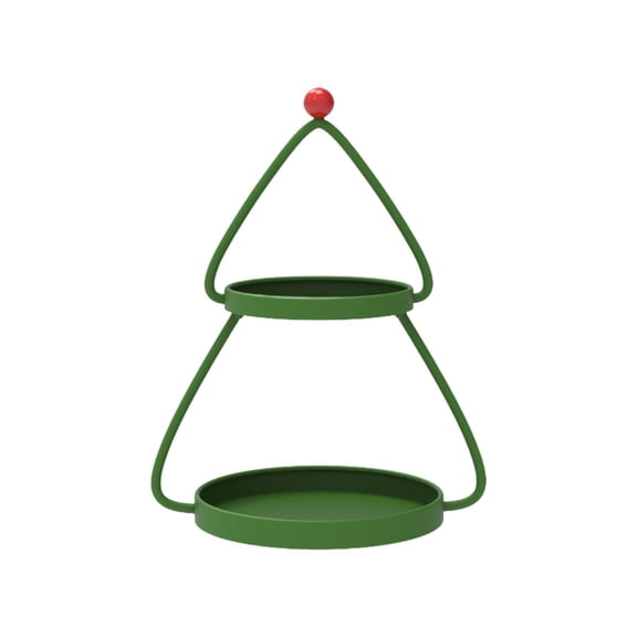 Fiocias 2 Tier Serving Tray Cake Stand Classic Design Multifunctional Decorative Storage green