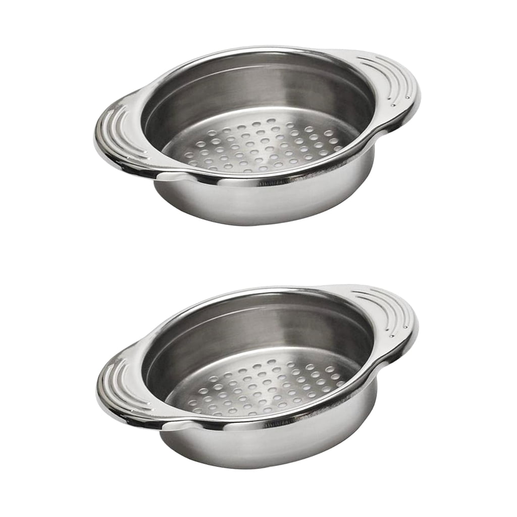 Fiocias 2 x Round Can Tin Food Drainer Kitchen Tuna Sweetcorn Strainer ...