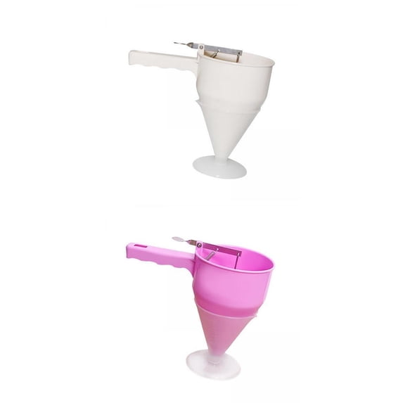 Fiocias 2x Batter Dispenser Funnel Dispenser Batter Mixer 8mm for Baking Cake