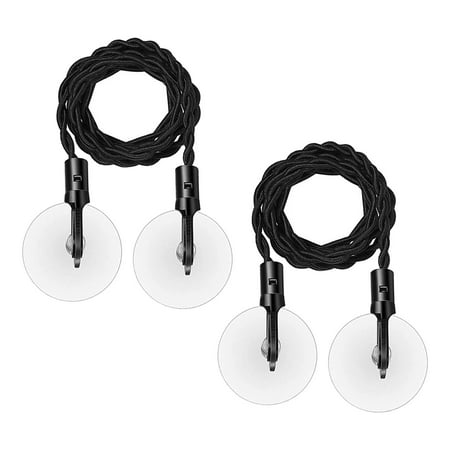 Fiocias 2x Portable Travel Clothesline Laundry Drying Rope Washing Non Slip 8 Feet Black