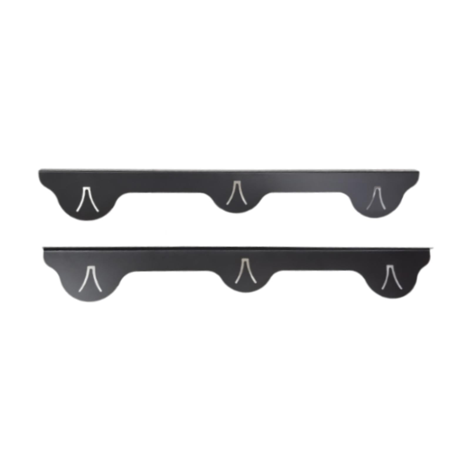 Fiocias 2x Stovetop Counter Gap Covers Side Guards Easy Clean Lightweight Heat Resistant Black