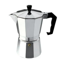 Fiocias 3-Cup Stovetop Espresso Maker Moka Pot, Italian Design, Stainless Steel 3 Cups