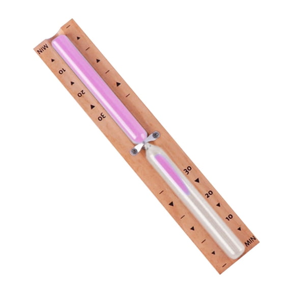 Fiocias 30 Minute Sand Timer for Sauna, Wooden Hourglass, Versatile Timepiece for Coffee Pink sand