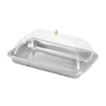 thumbnail image 1 of Fiocias 304 Stainless Steel Serving Tray with Dome Lid Covered Food Tray Serving Platter 36x27x5cm, 1 of 9