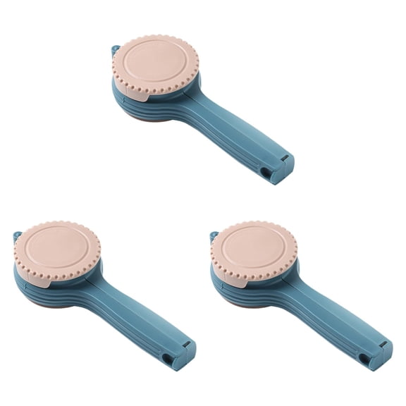Fiocias 3Pcs Food Bag Sealing Clips Food Clips for Sealing Snack Clips Easy Pouring with Dark Blue