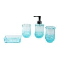 thumbnail image 1 of Fiocias 4Pcs Soap Dispenser Acrylic Toothbrush Holder Bathroom Accessories Set Toothbrush Blue, 1 of 9