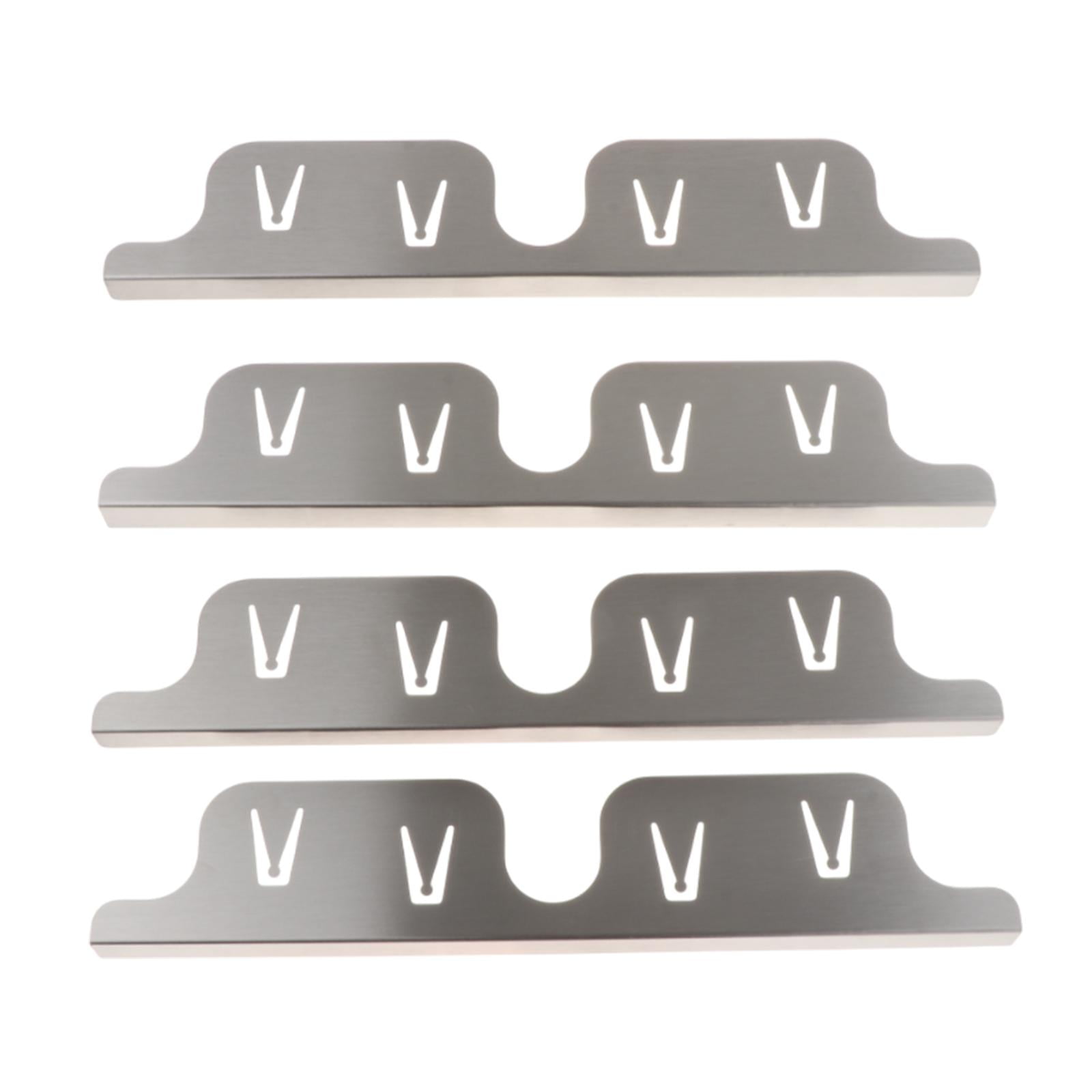 Fiocias 4Pcs Stainless Steel Stovetop Counter Gap Covers Side Filler Heat Resistant Easy