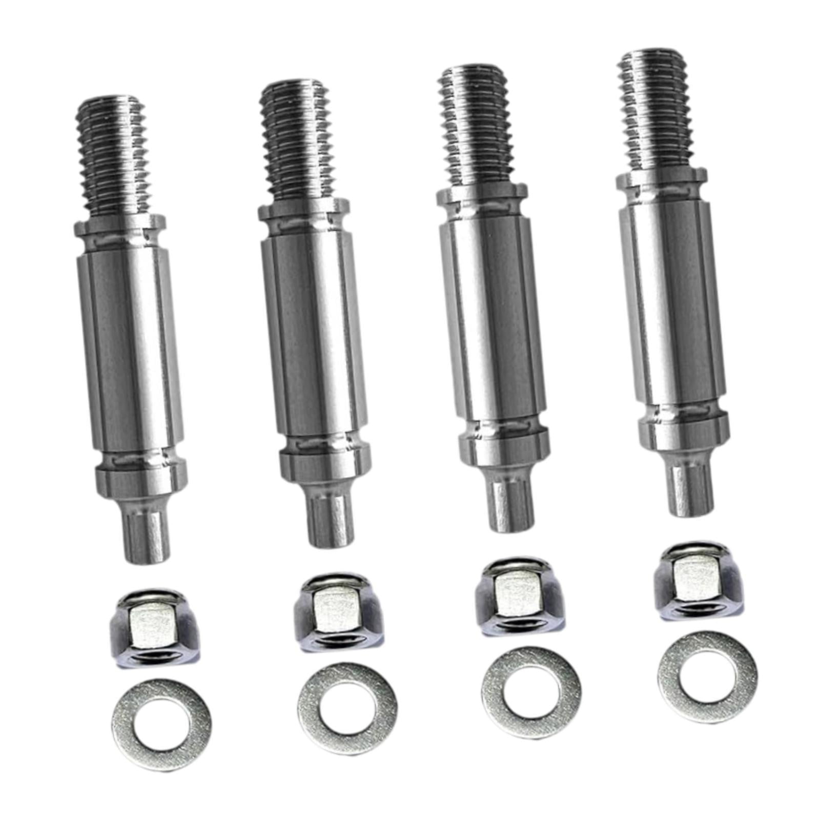 Fiocias 4x Dryer Drum Support Roller Shaft Accessories AP6020389 Silver Wear Resistant