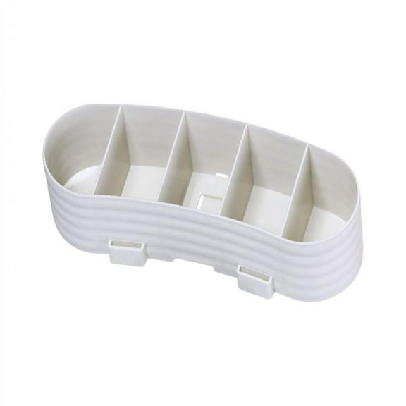 Fiocias 5 Grid Socks Storage Box Divider Boxes Scarf Storage Box Bin for Wardrobe Living White