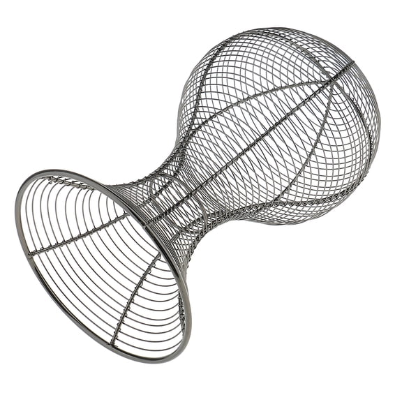 Fiocias 6.89 X 6.89 X 12.99 Inch Metal Wig Display Stand Head Shaped with Cap and Helmet Silver Black