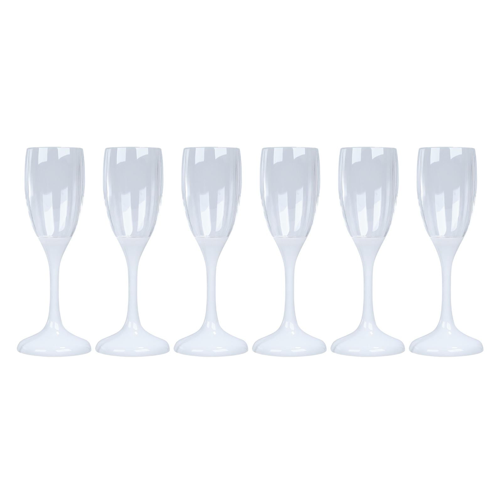 Fiocias 6 Pieces LED Wine Flute Glasses Drinkware Whisky Drinks Glasses Gifts Goblet for