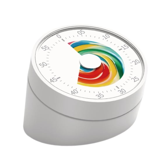 Fiocias 60 Minute Visual Timer Countdown Clock Mechanical Nonslip Office Use Alarm Clock